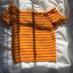 Off the shoulder tank